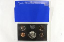 1969 US PROOF SET WITH BOX, 40% SILVER JFK HALF