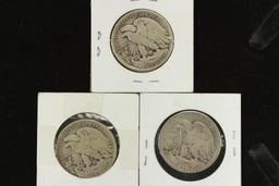 1939,42 & 43-S WALKING LIBERTY HALF DOLLARS