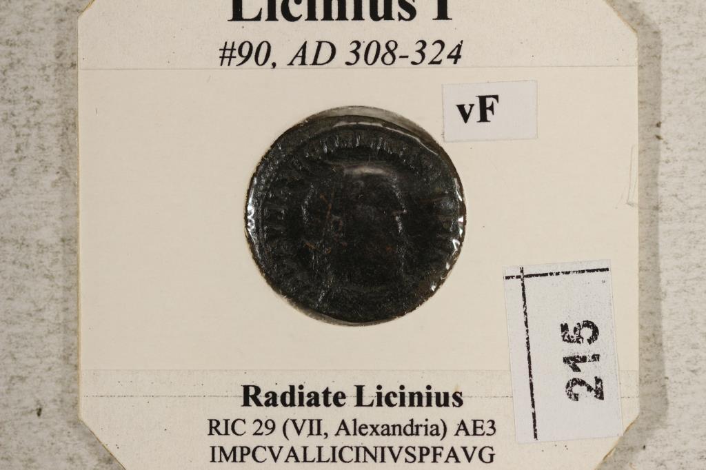 308-324 A.D. LICINIUS I ANCIENT COIN VERY FINE