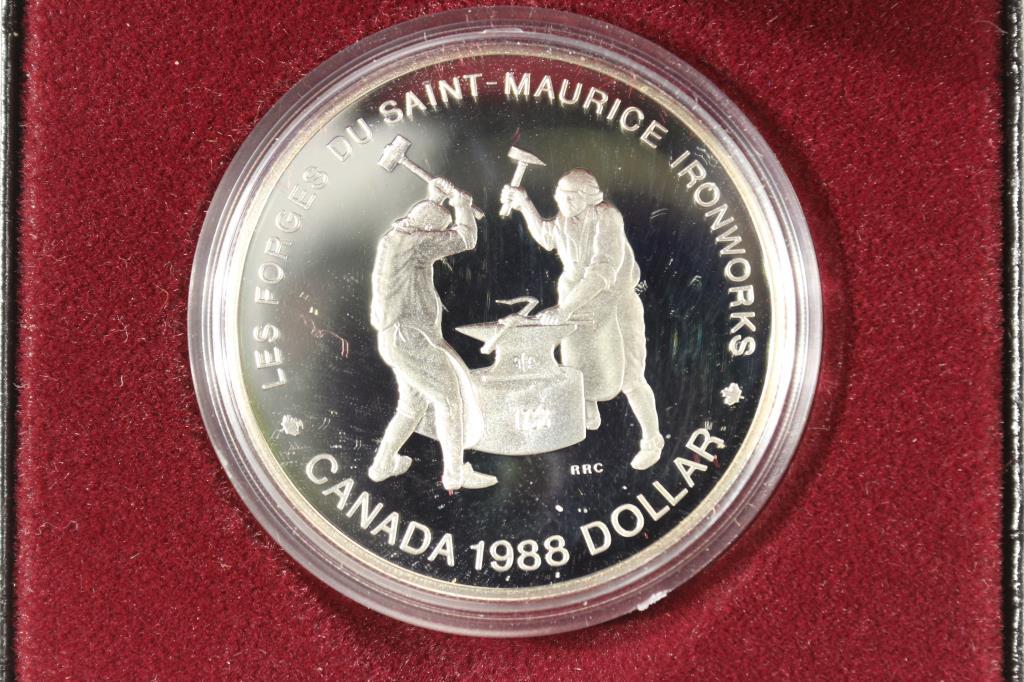 1988 CANADA IRONWORKS PROOF SILVER DOLLAR