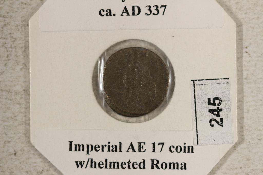 CIRCA 337 A.D. HELMETED ROMA CONSTANTINE ERA