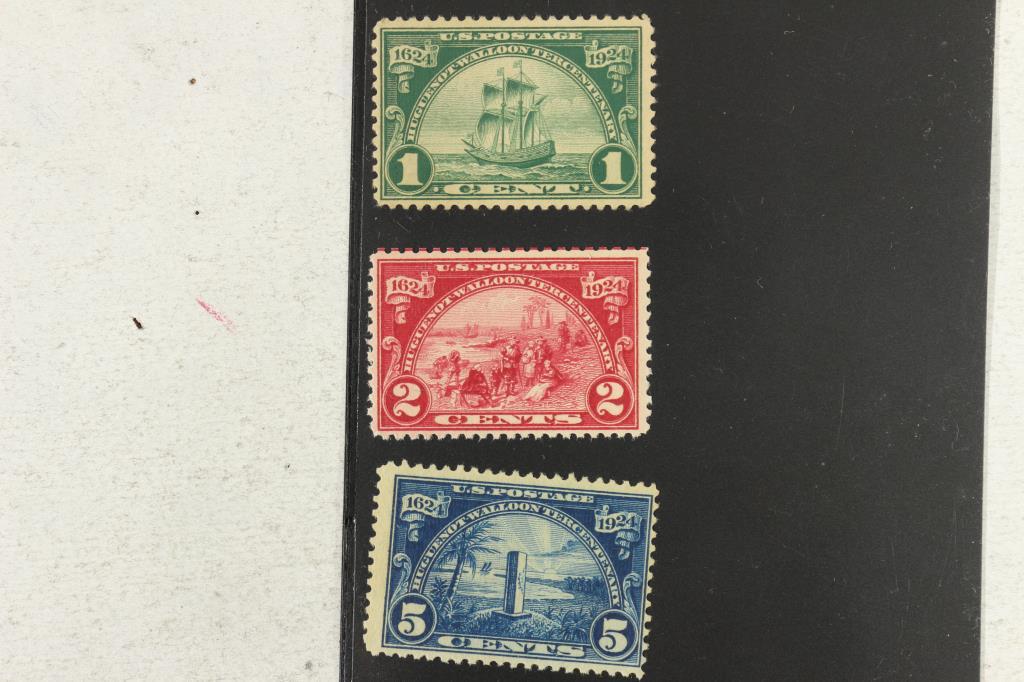 SCOTT #614-615-616 HUGUNOT-WALLOON POSTAGE STAMPS