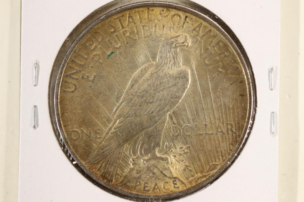 1923 PEACE SILVER DOLLAR TONED UNC