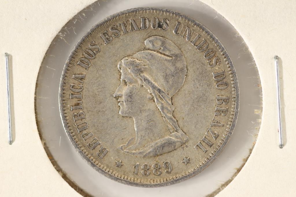 1889 BRAZIL SILVER 500 REIS