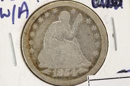 1854 WITH ARROWS SEATED LIBERTY QUARTER