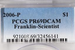 2006-P FRANKLIN "SCIENTIST" SILVER DOLLAR PCGS