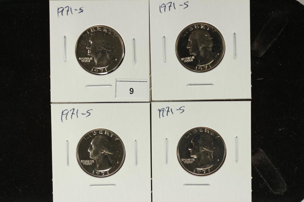 4-1971-S WASHINGTON PROOF QUARTERS