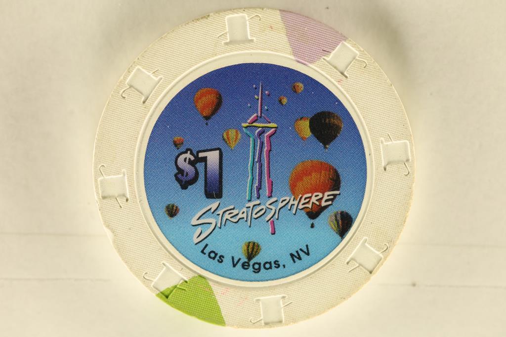 $1 STRATOSPHERE CASINO CHIP. LAS VEGAS, NV.