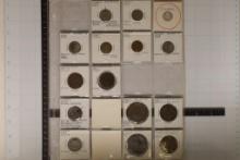 14-CANADA HOLED COINS, BANK TOKENS: DATES FROM