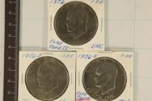 1976 P/D/S IKE DOLLARS. ALL UNC
