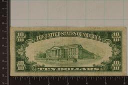 1934-C US $10 FRN, GREEN SEAL