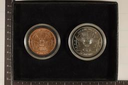 1 ADVP OUNCE COPPER AND NICKEL ROUND SET