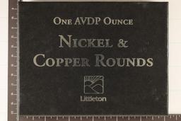 1 ADVP OUNCE COPPER AND NICKEL ROUND SET