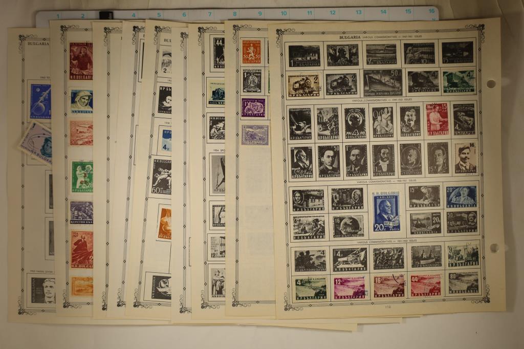 21 BULGARIA STAMP COLLECTORS PAGES: 11 PAGES HAVE