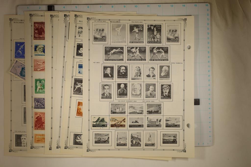 21 BULGARIA STAMP COLLECTORS PAGES: 11 PAGES HAVE