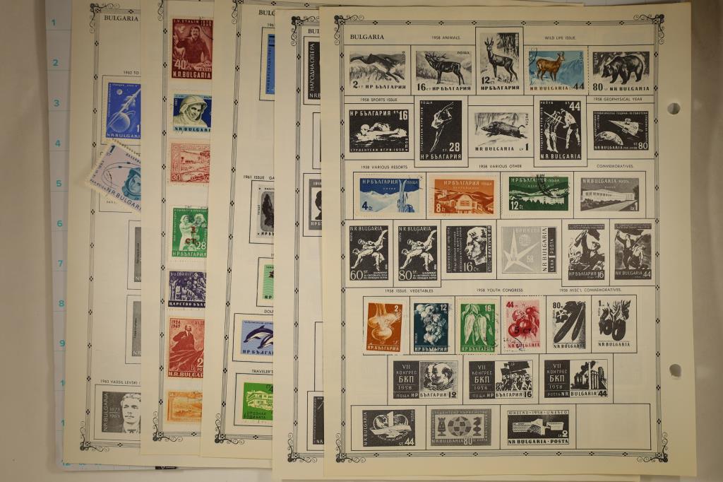 21 BULGARIA STAMP COLLECTORS PAGES: 11 PAGES HAVE