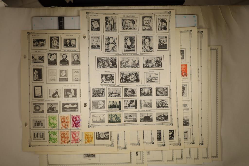 21 BULGARIA STAMP COLLECTORS PAGES: 11 PAGES HAVE