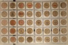 40 ASSORTED WOODEN NICKELS: OCTOBERFEST, SAMBOS,