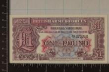 2ND SERIES BRITISH ARMED FORCES 1 POUND. CRISP