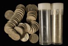 2-$2 SOLID DATE ROLLS OF JEFFERSON NICKELS 1951S &