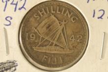 1942-S FIJI SILVER SHILLING .1636 OZ. ASW