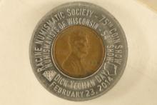 ENCASED 1938 LINCOLN WHEAT CENT. 2014 RACINE