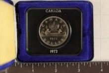 1972 CANADA UNC DOLLAR IN BLUE FLIP CASE