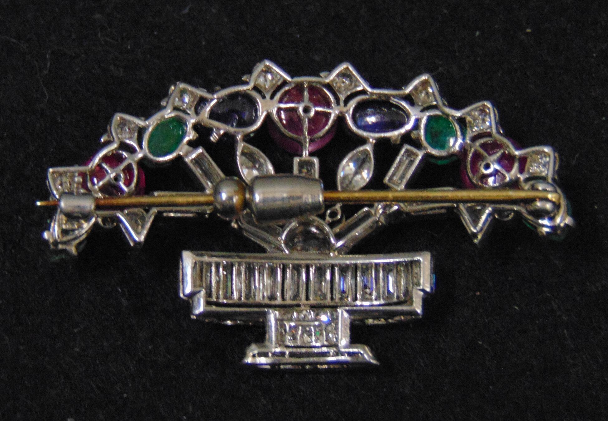 Tutti Futti Art Deco Platinum Pin.