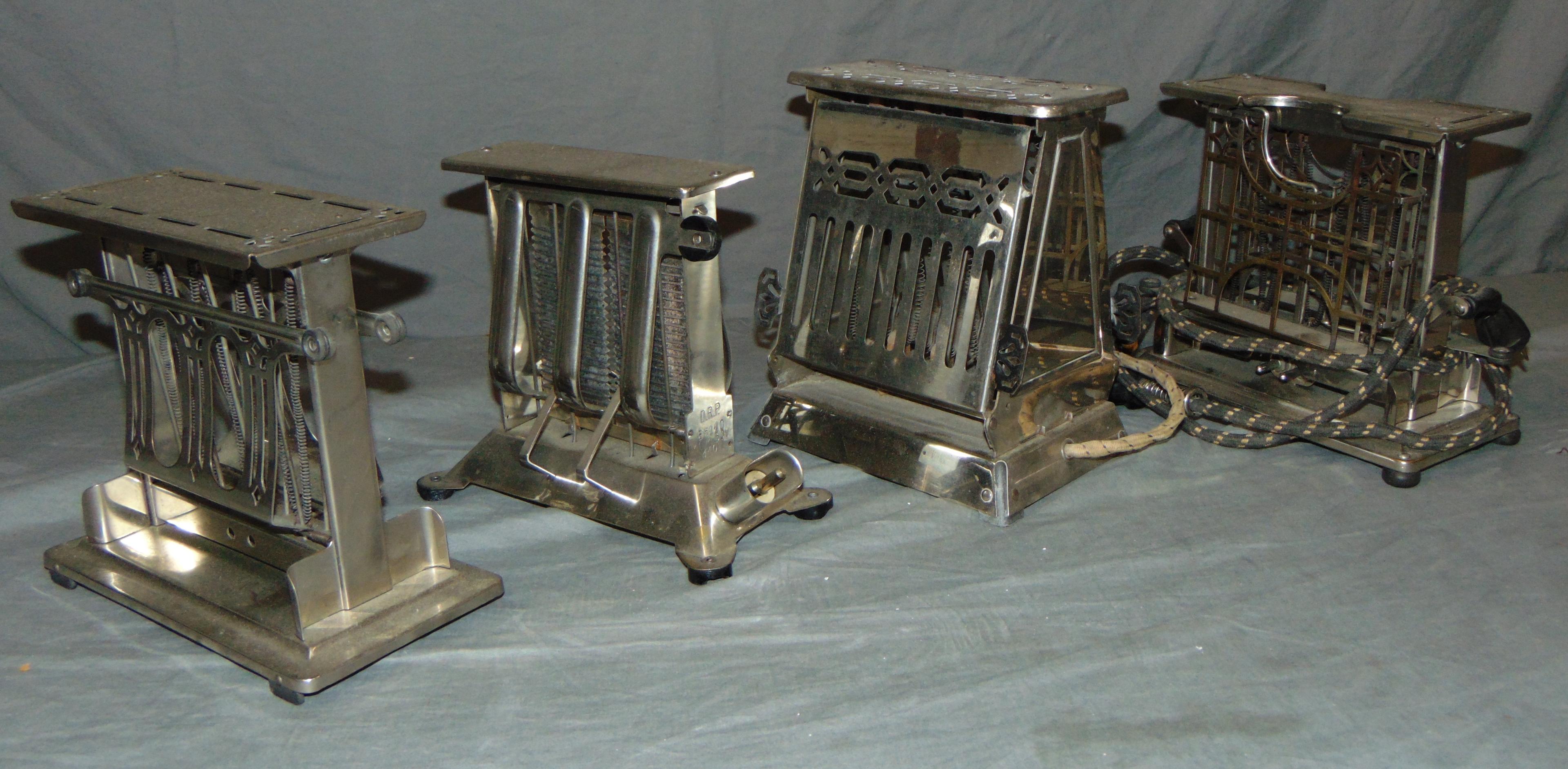 (4) Art Deco Toasters, Edison, Universal