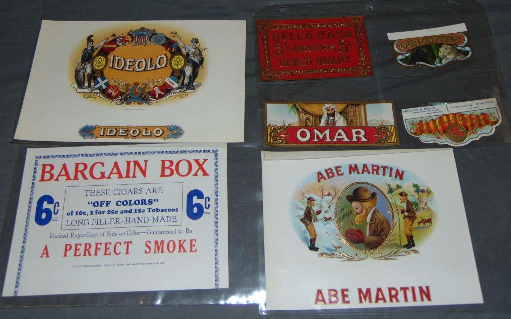 Collection of Cigar Labels, Bands, & Ephemera