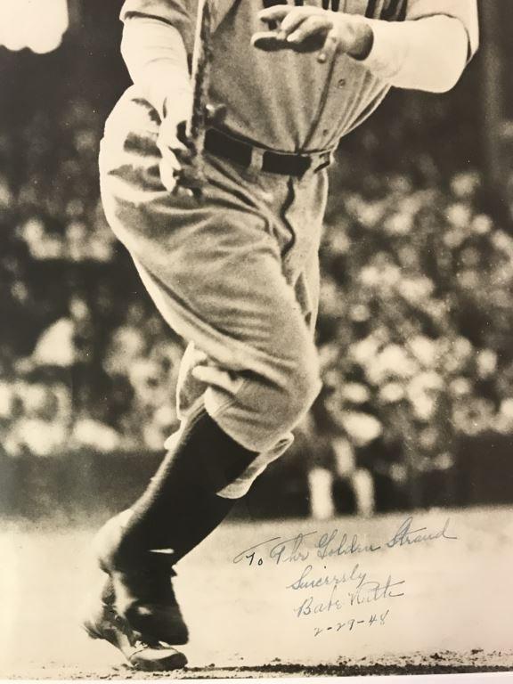 Spectacular Signed and Inscribed Babe Ruth Photo.