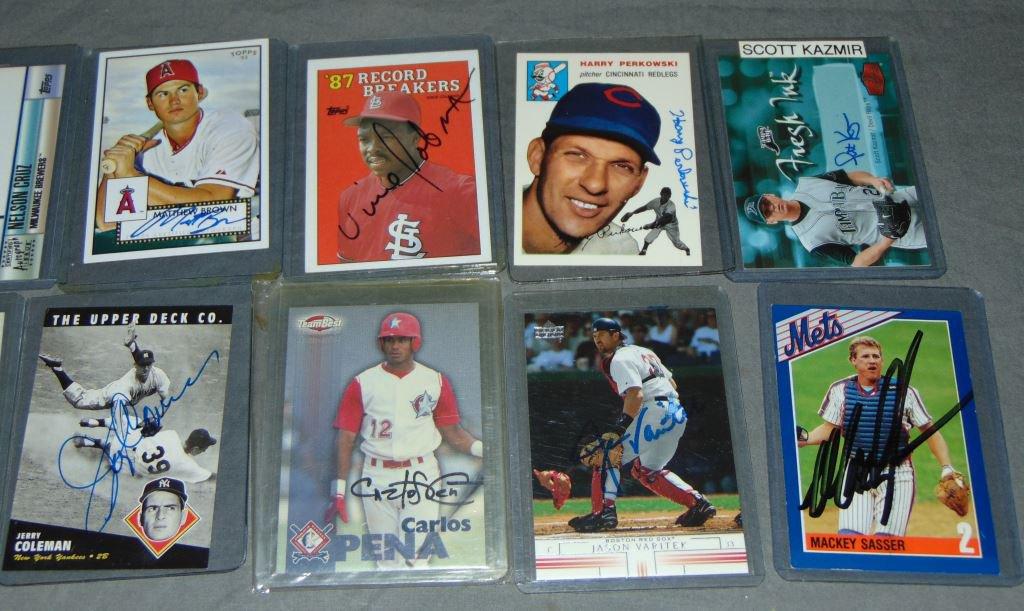 Lot of Autographed Baseball Cards