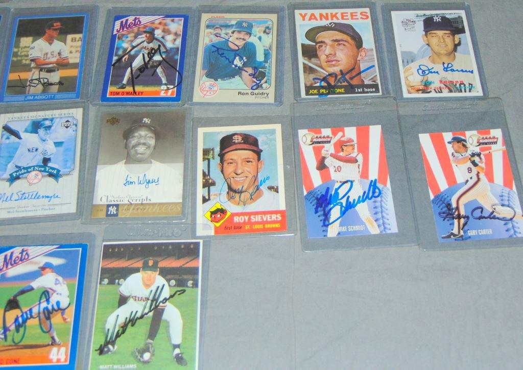 Lot of Autographed Baseball Cards