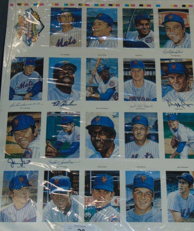 Multi Signed 1969 Mets 25th Anniversary Poster