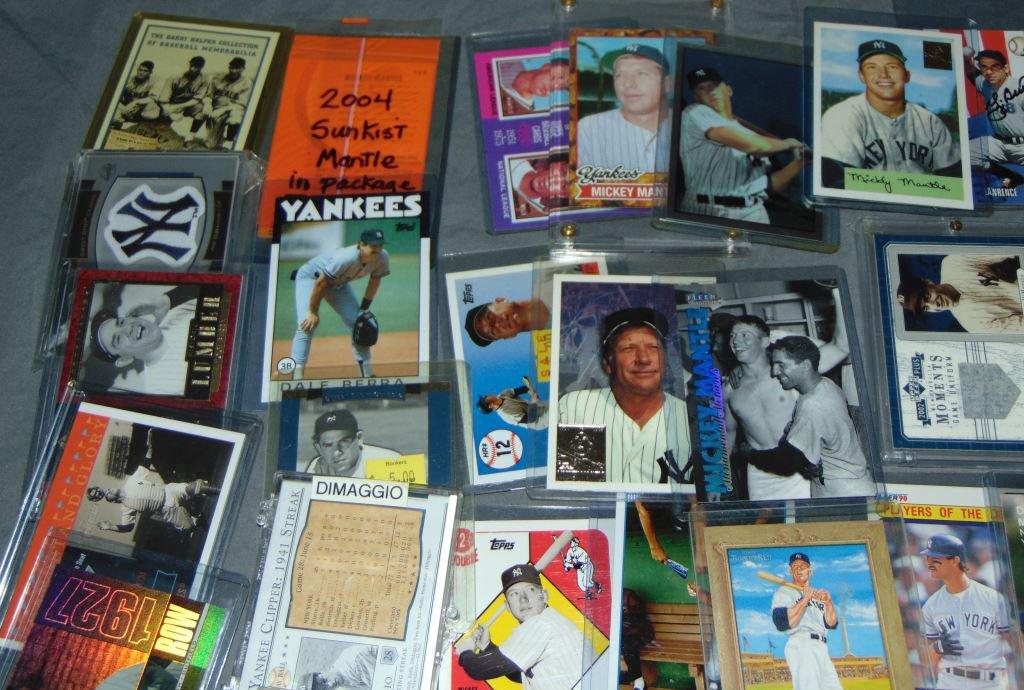 Yankees Star Card Lot, Ruth, Mantle, DiMaggio