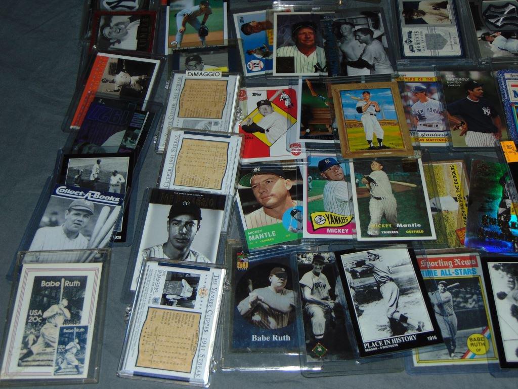 Yankees Star Card Lot, Ruth, Mantle, DiMaggio