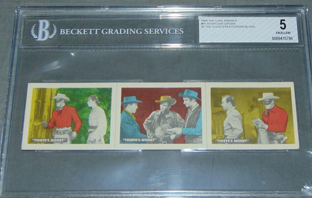 1950's Ed-U-Cards, "Lone Ranger", Beckett Graded