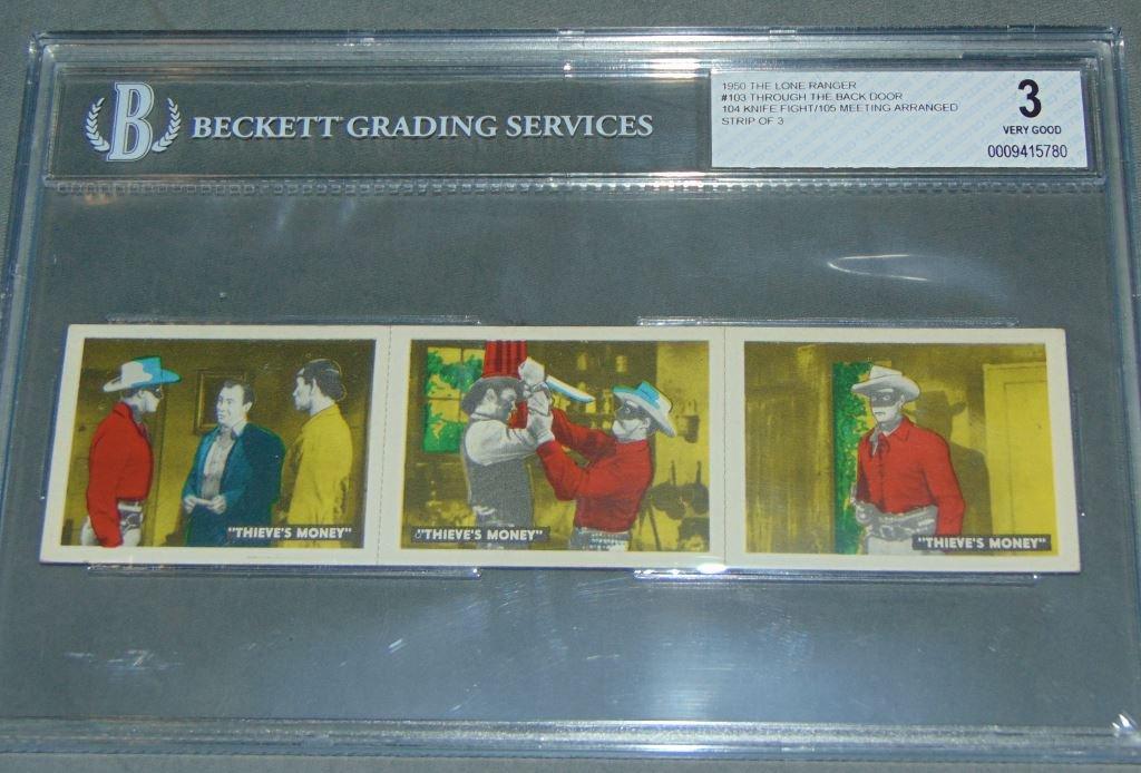 1950's Ed-U-Cards, "Lone Ranger", Beckett Graded