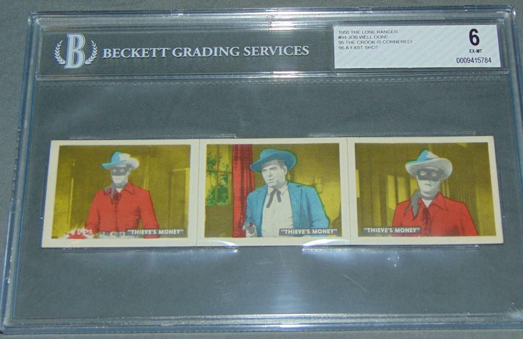 1950's Ed-U-Cards, "Lone Ranger", Beckett Graded