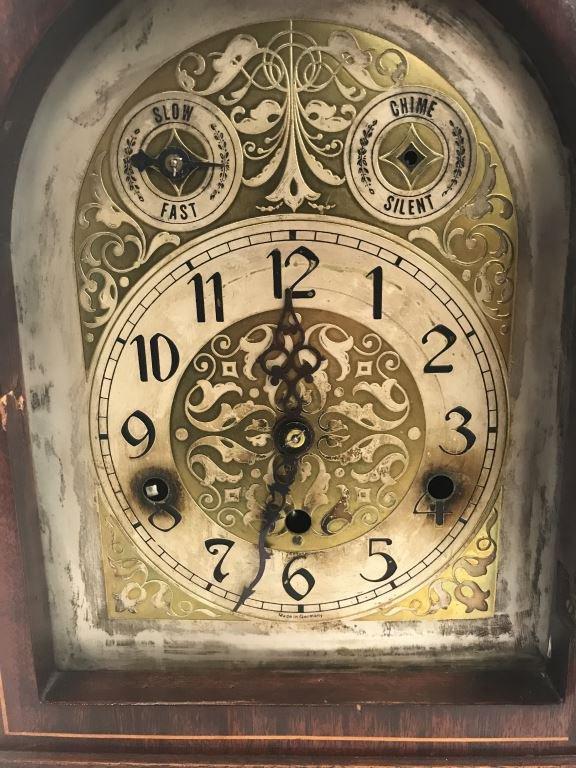 German Wood Cased Mantle Clock.