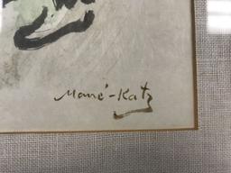 Mane Katz (1894-1962) Watercolor Signed.