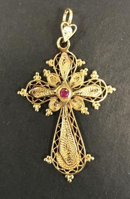 18K Gold Cross.