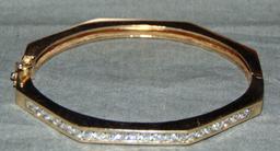 Two (2) 14 Kt Yellow Gold  Diamond Bracelets.