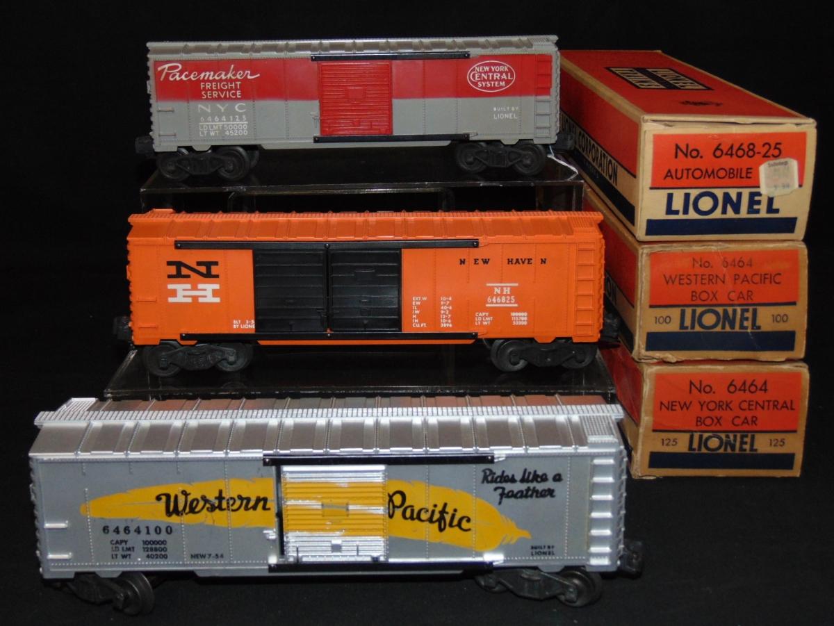 3 Boxed Lionel Boxcars