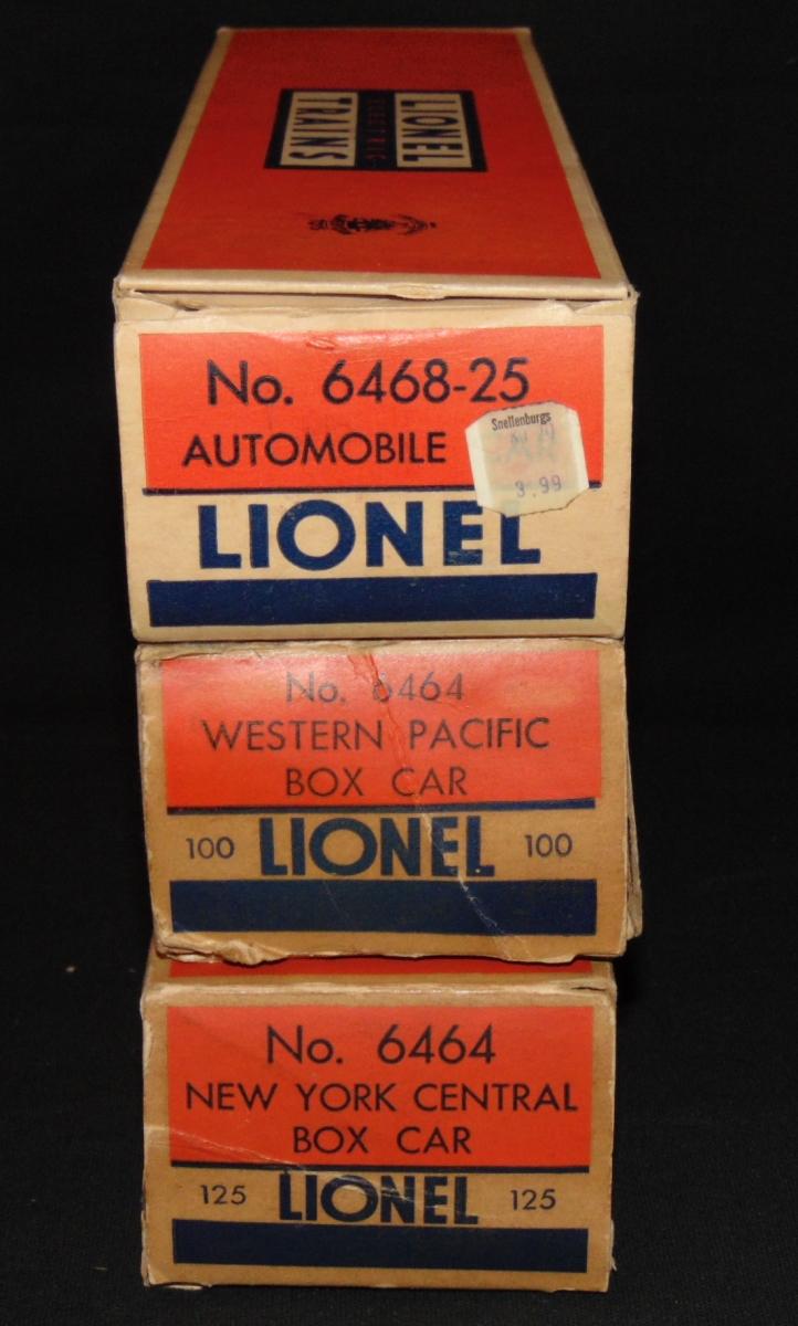 3 Boxed Lionel Boxcars