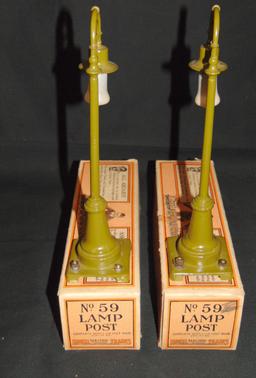 3 Boxed Lionel Lampposts, 1 Scarce