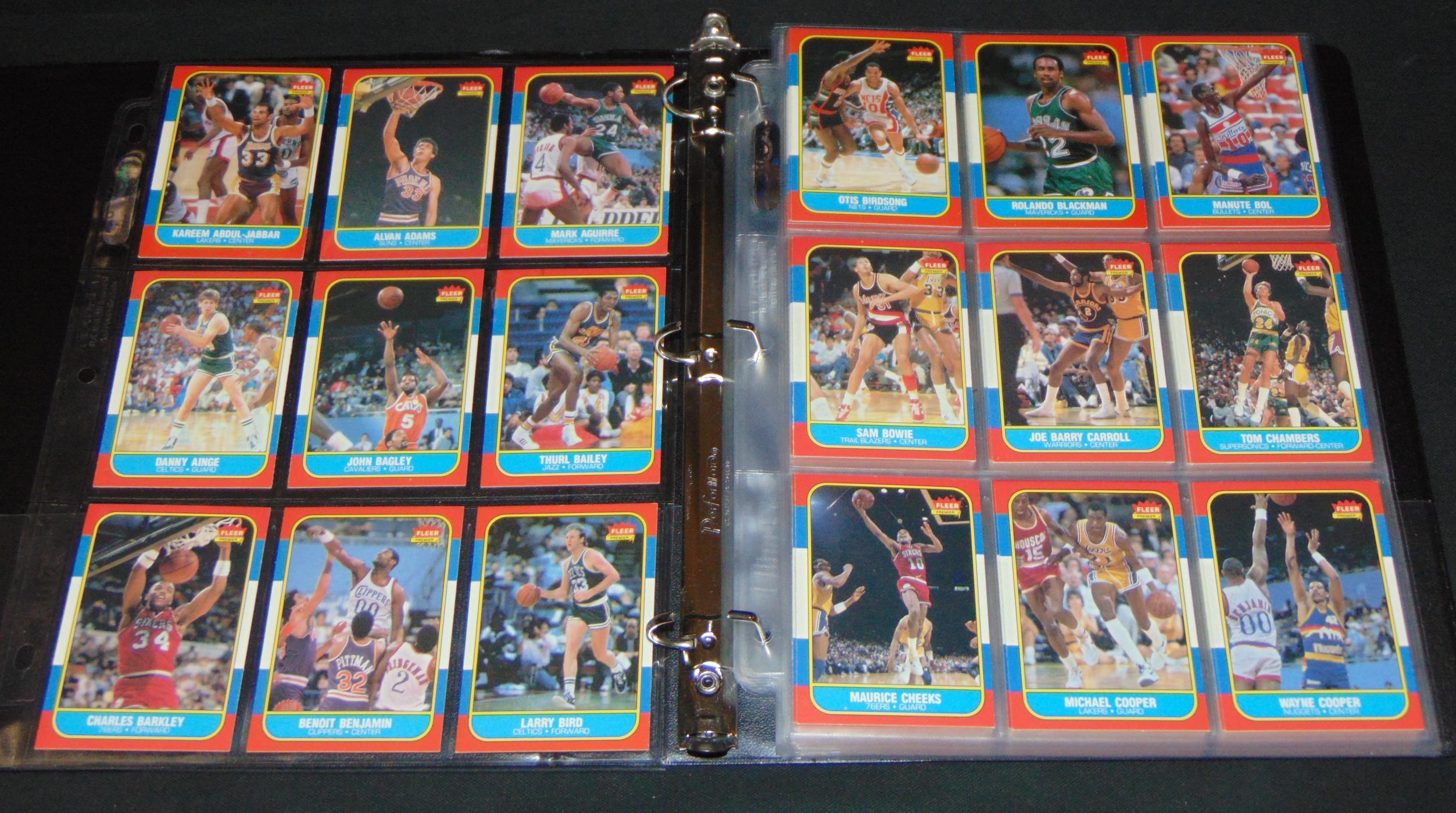 1986 Fleer Basketball Card ands Sticker Sets.