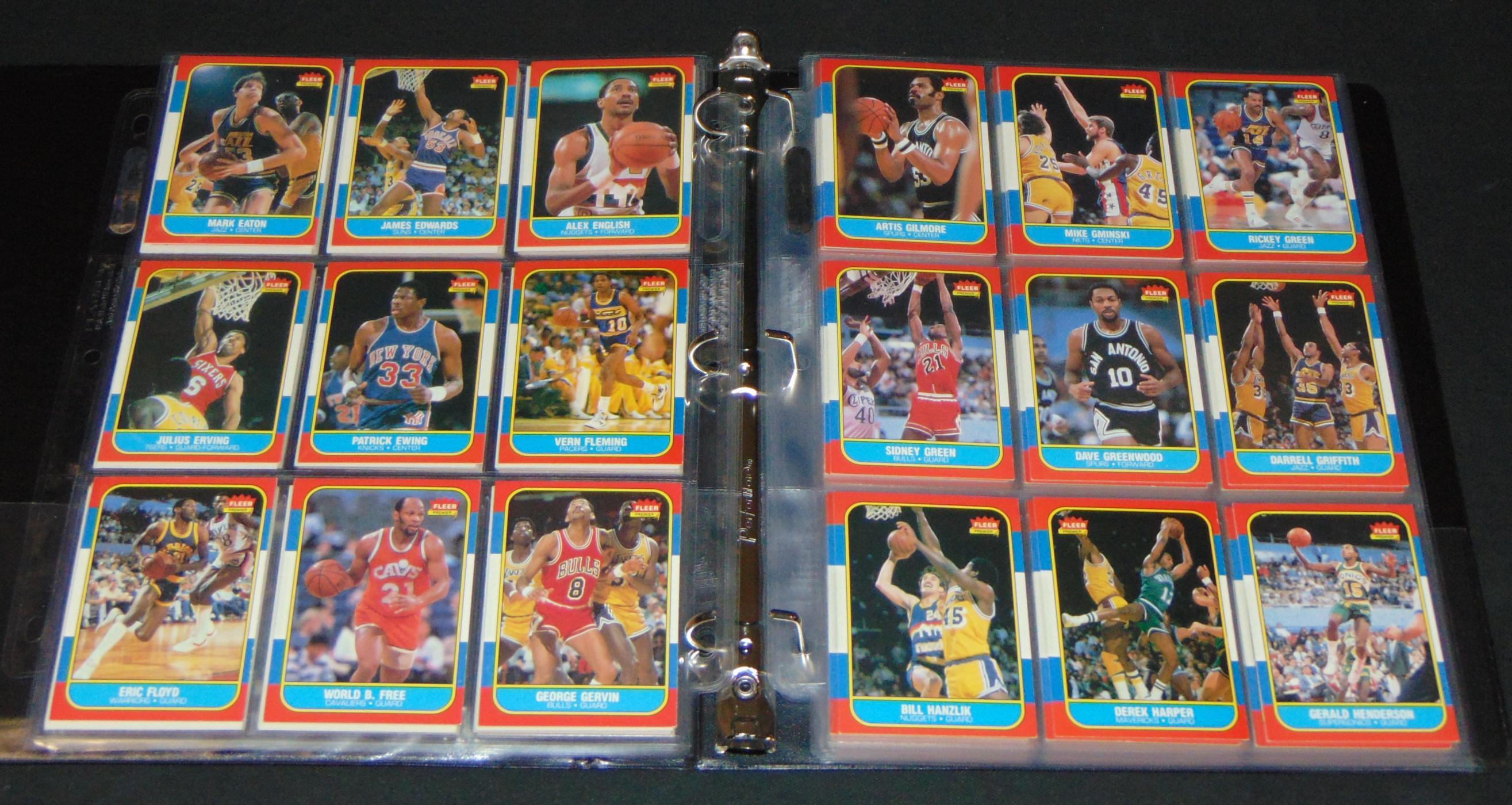 1986 Fleer Basketball Card ands Sticker Sets.