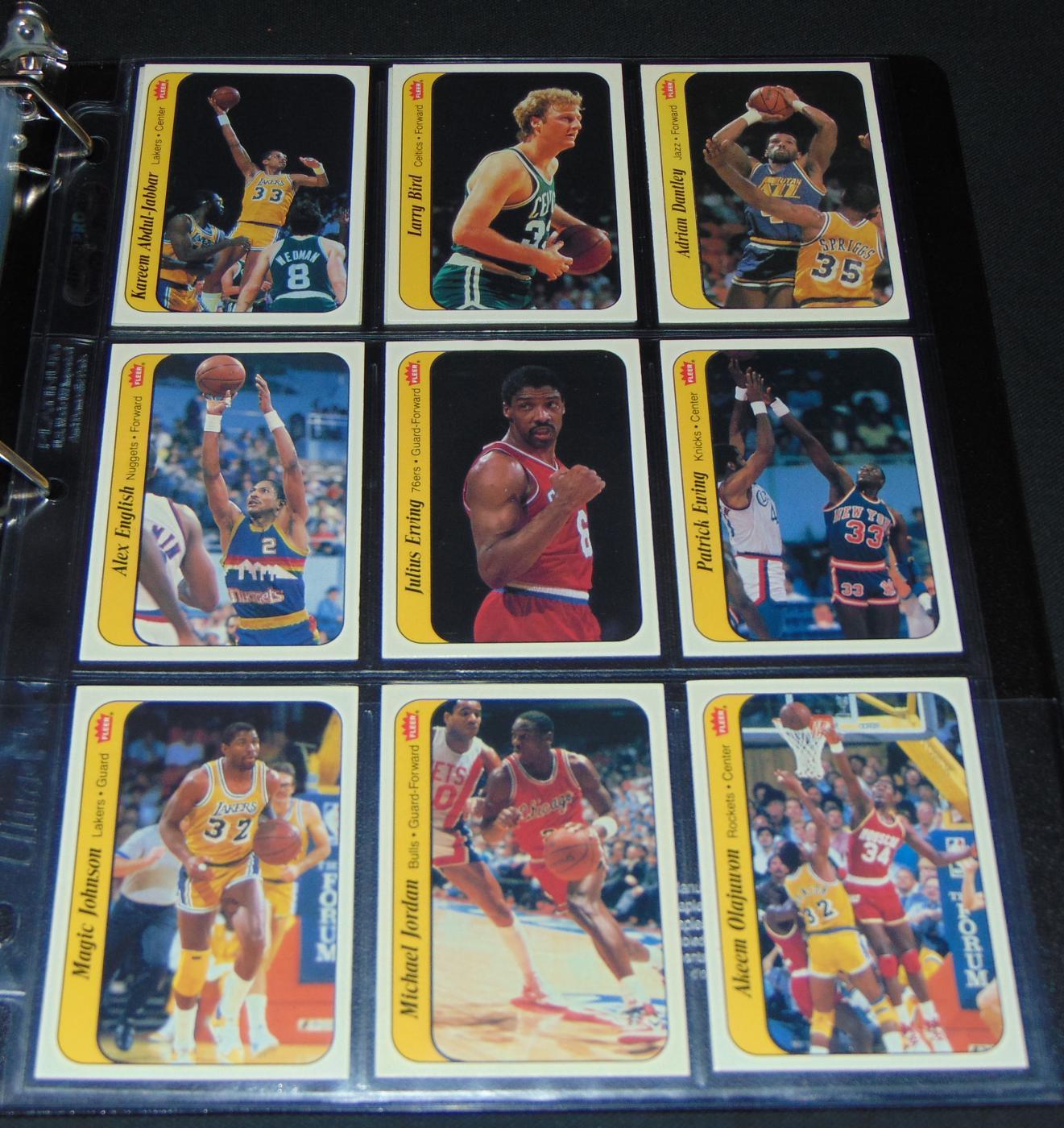 1986 Fleer Basketball Card ands Sticker Sets.