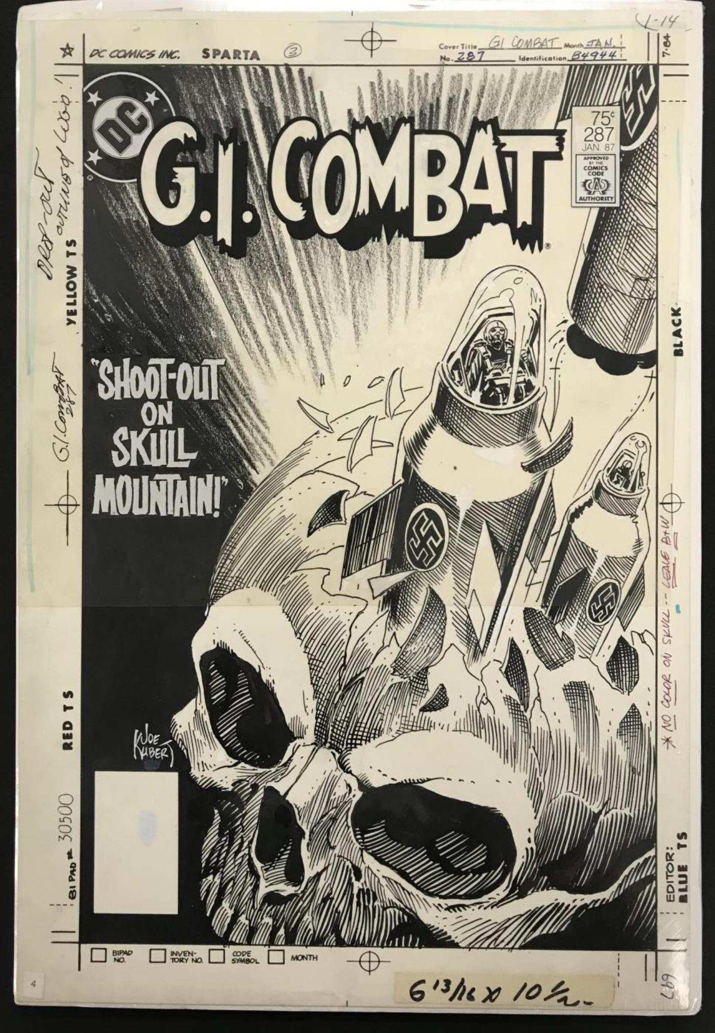 Joe Kubert. G. I. Combat #287 Original Cover.